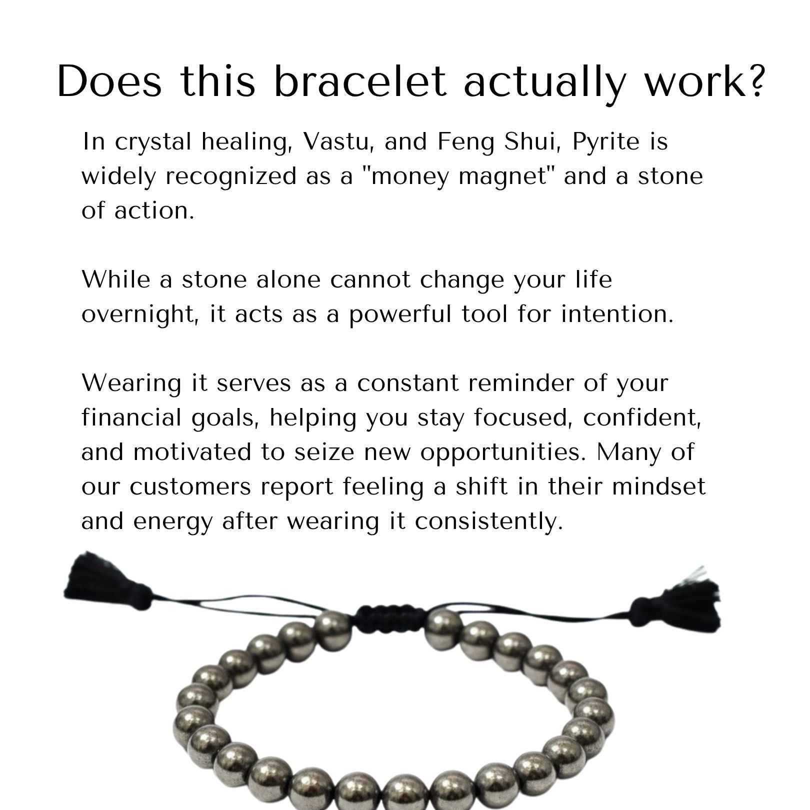 Does a pyrite money magnet bracelet actually work? Intention and mindset explained - Divine Sansar