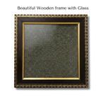 Divine Sansar-Pyrite Stone Frame Blank- Beautiful Wooden frame with Glass