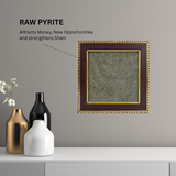 Divine Sansar-Pyrite Stone Frame more- Raw Pyrite attracts oney new opportunities and stregtens Shani