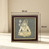Divine Sansar Pyrite Stone Frame with Mahadev Shiv-19cmx19cm