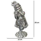 Radiant Silver Krishna Statue