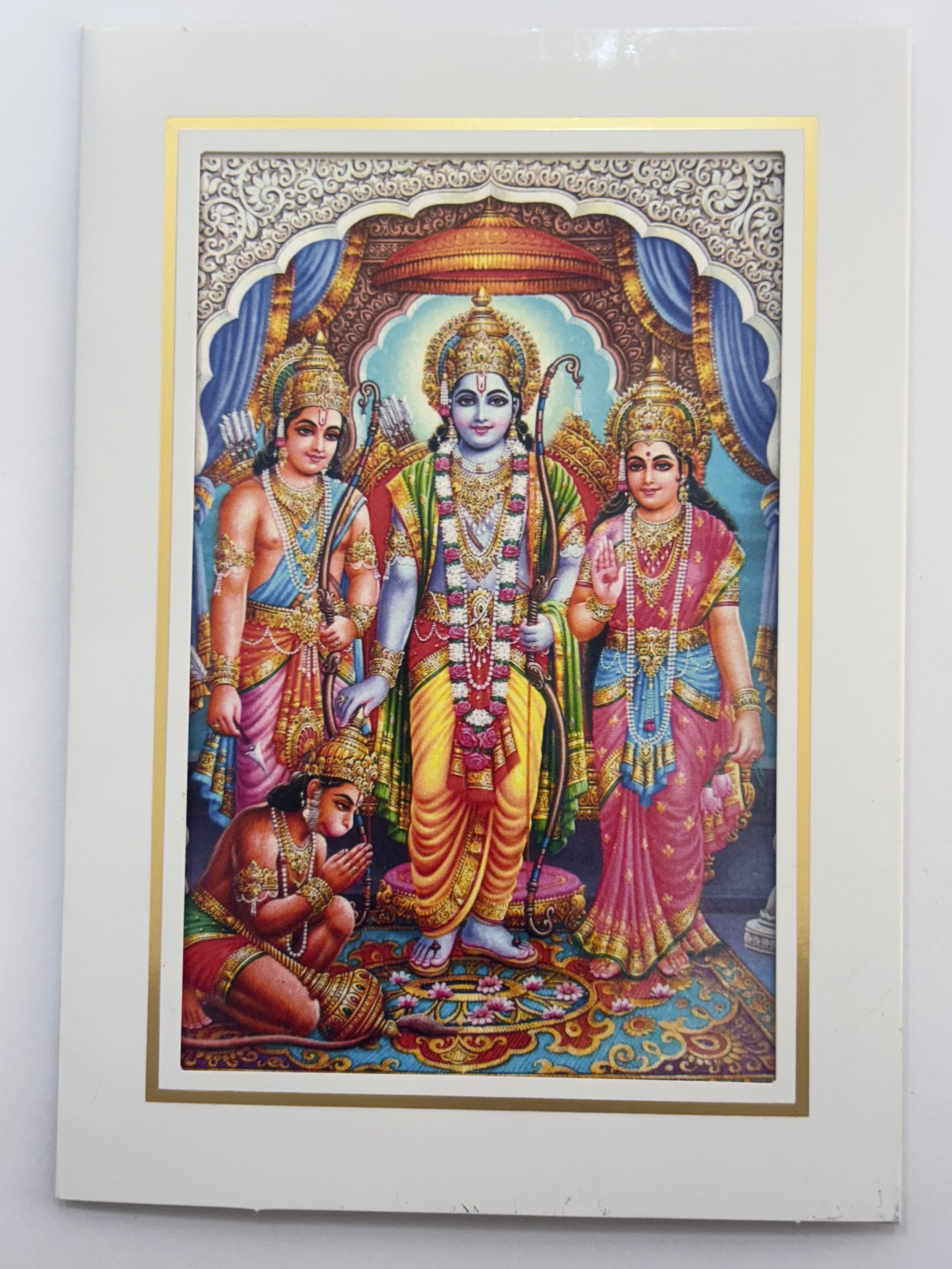 Divine Sansar Ram Darbar Photo Frame in traditional attire on a white background