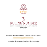 Divine Sansar-Ruling Number 3 Bracelet Front