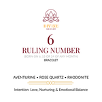 Divine Sansar-Ruling Number 6 Bracelet-Aeturine-Rose Quartz-Rhodonite