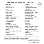 Divine Sansar-SHRI GANESHA POOJA BOX CONTENTS