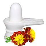 White Marble Stone Shivling