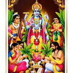 Divine Sansar Satyanarayan Photo Frame for Pooja & Satyanarayan Katha -  complete Vrat Katha pooja set with Lord Satyanarayan frame