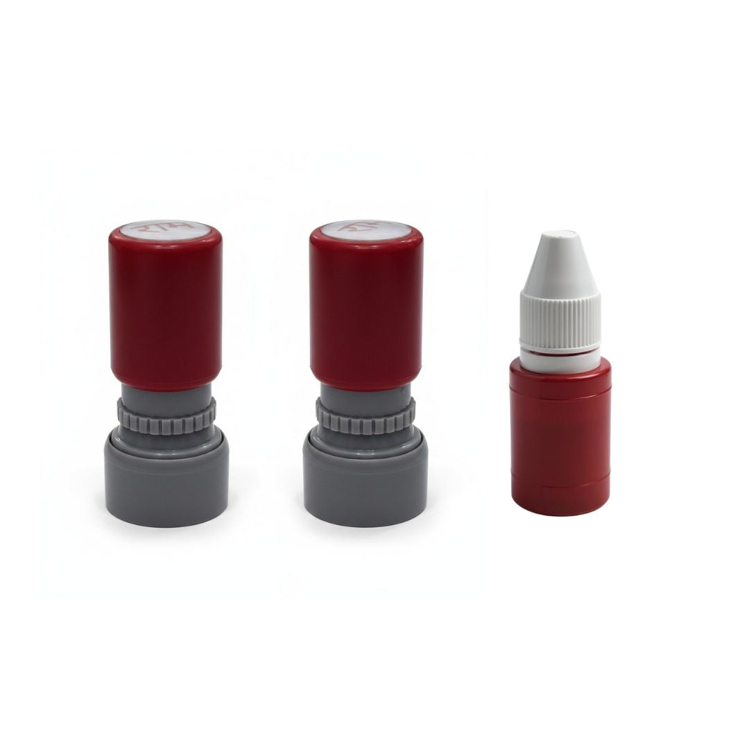 Divine Sansar-Set of 2 Ram naam stamps with 10ml flash stamp ink bottle divine sansar UAE-Two Ram naam stamps and one bottle of oil based stamp ink