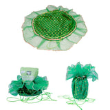 Divine Sansar-Shagun Potli Green :45cm Diameter on a white background