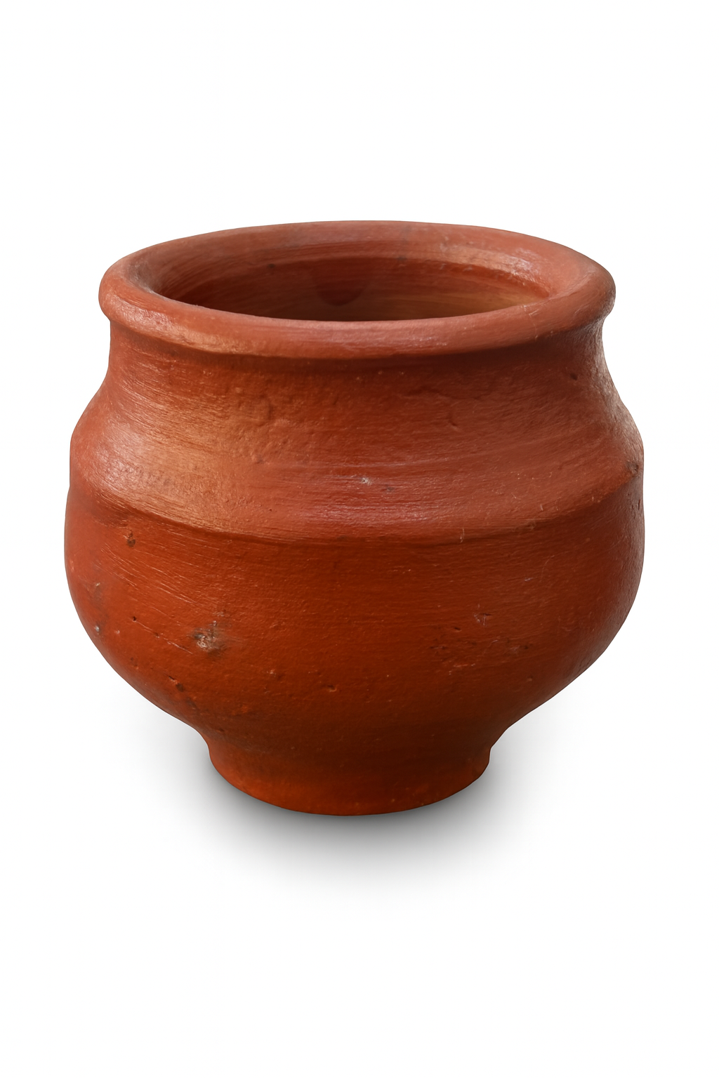 Divine Sansar-Terracotta pot on a white background