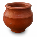 Divine Sansar-Terracotta pot on a white background