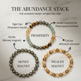 Divine Sansar Abundance Stack - Prosperity, Money Magnet Pyrite and Wealth Magnet Citrine wealth bracelet trio, UAE
