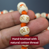 Divine Sansar-Tulsi Japa Mala-Hand-knotted with natural cotton thread