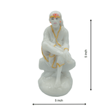 Sai Baba statue white - 5 inch