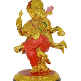 Ganesha Murti Statue With Golden & Red  - 25cmx25cm