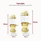 Akhand diya lantern size comparison 19 cm 160ml and 23 cm 250ml - Divine Sansar UAE