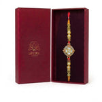 Amber Vaibhav kundan rakhi in Divine Sansar gift box