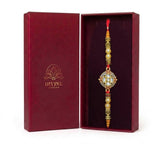 Amber Vaibhav kundan rakhi in Divine Sansar gift box