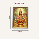 Ayyappa photo frame A4 size guide 21 x 30 cm dimensions - Divine Sansar