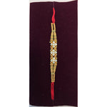 Sandalwood chandan beads rakhi close up Divine Sansar