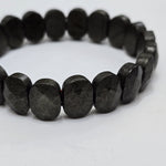 Real unedited photo of natural flat pyrite bead bracelet - Divine Sansar