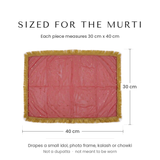 Mata ki chunni size 30 cm x 40 cm, drapes a small idol, photo frame, kalash or chowki - Divine Sansar