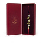 Gaja Sri gold elephant rakhi in Divine Sansar gift box