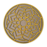 Ashtdal Kamal golden MDF rangoli board 12 inch - Divine Sansar