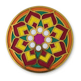 Ashtdal Kamal rangoli board filled with rangoli colour - Divine Sansar