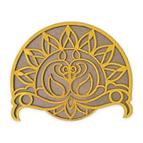 Riddhi Siddhi golden MDF rangoli board 12 inch - Divine Sansar