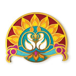 Riddhi Siddhi rangoli board filled with rangoli colour - Divine Sansar