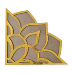 Aishwarya Kolam golden MDF rangoli board 12 inch - Divine Sansar
