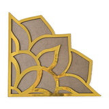 Aishwarya Kolam golden MDF rangoli board 12 inch - Divine Sansar