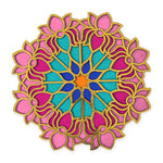 Ashtlaxmi Mandala rangoli board filled with rangoli colour - Divine Sansar