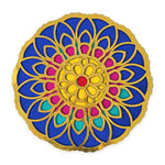 Kuber Mandala rangoli board filled with rangoli colour - Divine Sansar