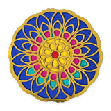Kuber Mandala rangoli board filled with rangoli colour - Divine Sansar