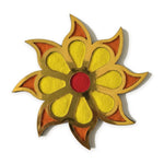 Surya Flower rangoli board filled with rangoli colour - Divine Sansar