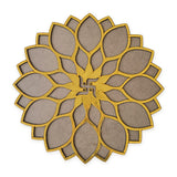 Swastik Samvatsar golden MDF rangoli board 12 inch - Divine Sansar