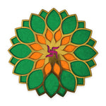 Swastik Samvatsar rangoli board filled with rangoli colour - Divine Sansar