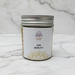 Jau (Jow) barley seeds for Navratri in a 90g jar on white marble - Divine Sansar