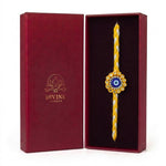 Evil eye nazariya mirror rakhi in maroon gift box - Divine Sansar