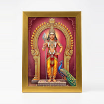 Murugan photo frame A4 21 x 30 cm in a gold acrylic frame with clear shatterproof front - Divine Sansar