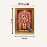 Murugan photo frame A4 size chart 21 x 30 cm dimensions - Divine Sansar