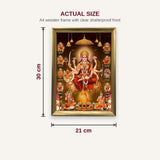 Navdurga photo frame A4 size chart 21 x 30 cm dimensions - Divine Sansar