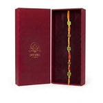 Om Rudra Sutra Om rudraksha rakhi in Divine Sansar gift box