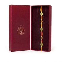 Om Rudra Sutra Om rudraksha rakhi in Divine Sansar gift box - UAE