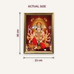Panchmukhi Hanuman photo frame A4 size guide 21 x 30 cm dimensions - Divine Sansar
