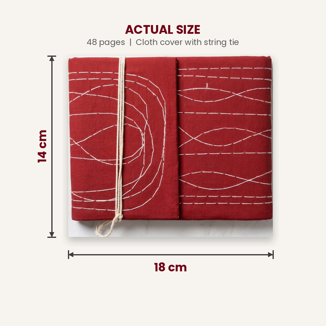 Bahi Khata dimensions 18 cm x 14 cm with 48 pages - Divine Sansar