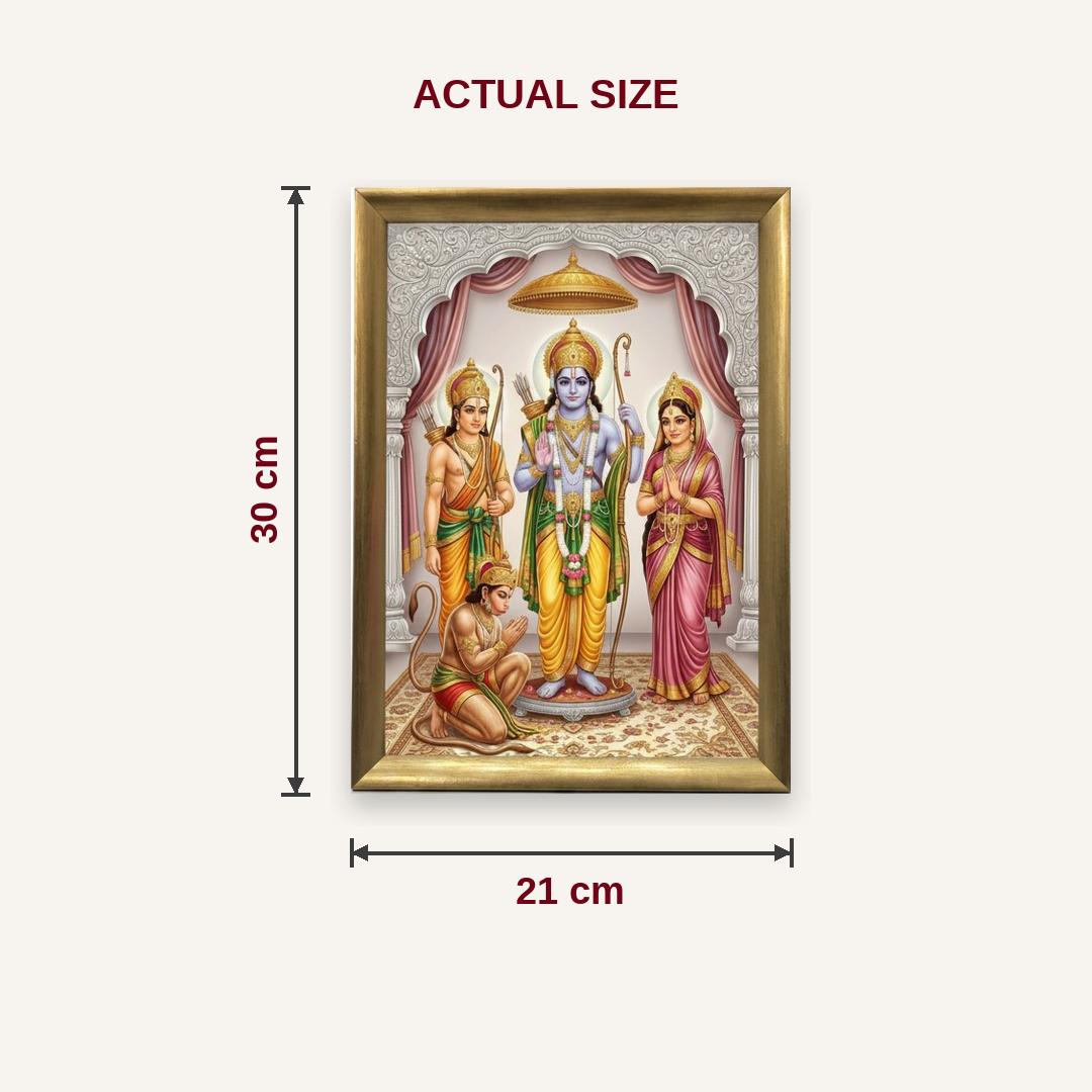 Ram Darbar photo frame A4 size chart 21 x 30 cm dimensions - Divine Sansar