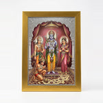 Ram Darbar photo frame A4 21 x 30 cm in a gold acrylic frame with clear shatterproof front - Divine Sansar